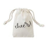 Cheers! Cotton Canvas Holiday Favor Bags, 6-Pack from The Cotton & Canvas Co.