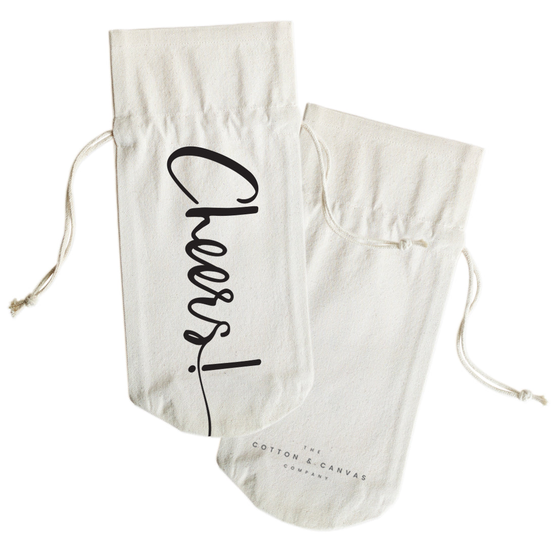 Cheers! Cotton Canvas Wine Bag from The Cotton & Canvas Co.