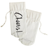 Cheers! Cotton Canvas Wine Bag from The Cotton & Canvas Co.