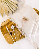 Girl's First Birthday Drink Stirrers from The Cotton & Canvas Co.