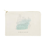 Chicago Cityscape Cotton Canvas Cosmetic Bag from The Cotton & Canvas Co.