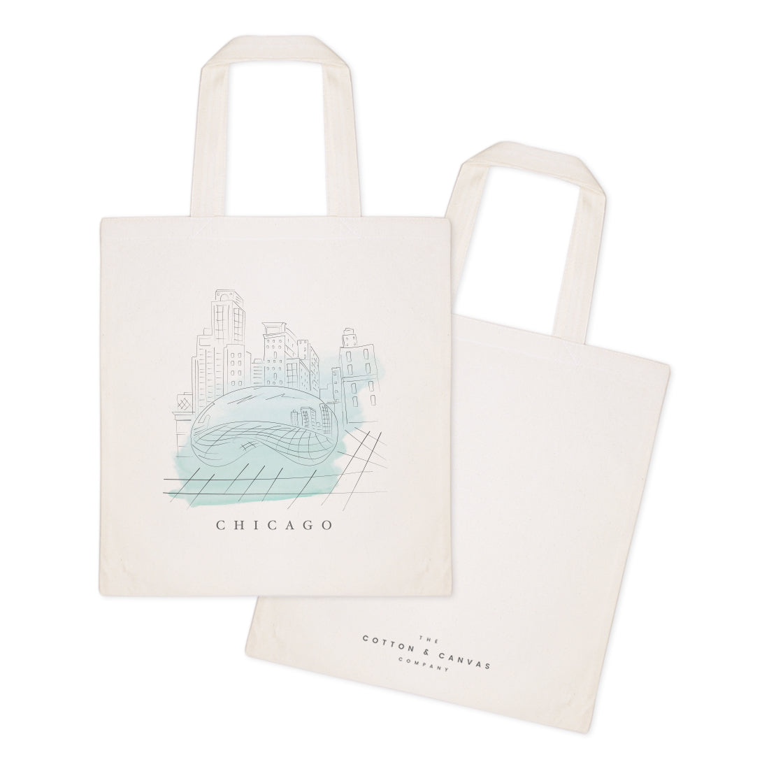 Chicago Cityscape Cotton Canvas Tote Bag from The Cotton & Canvas Co.