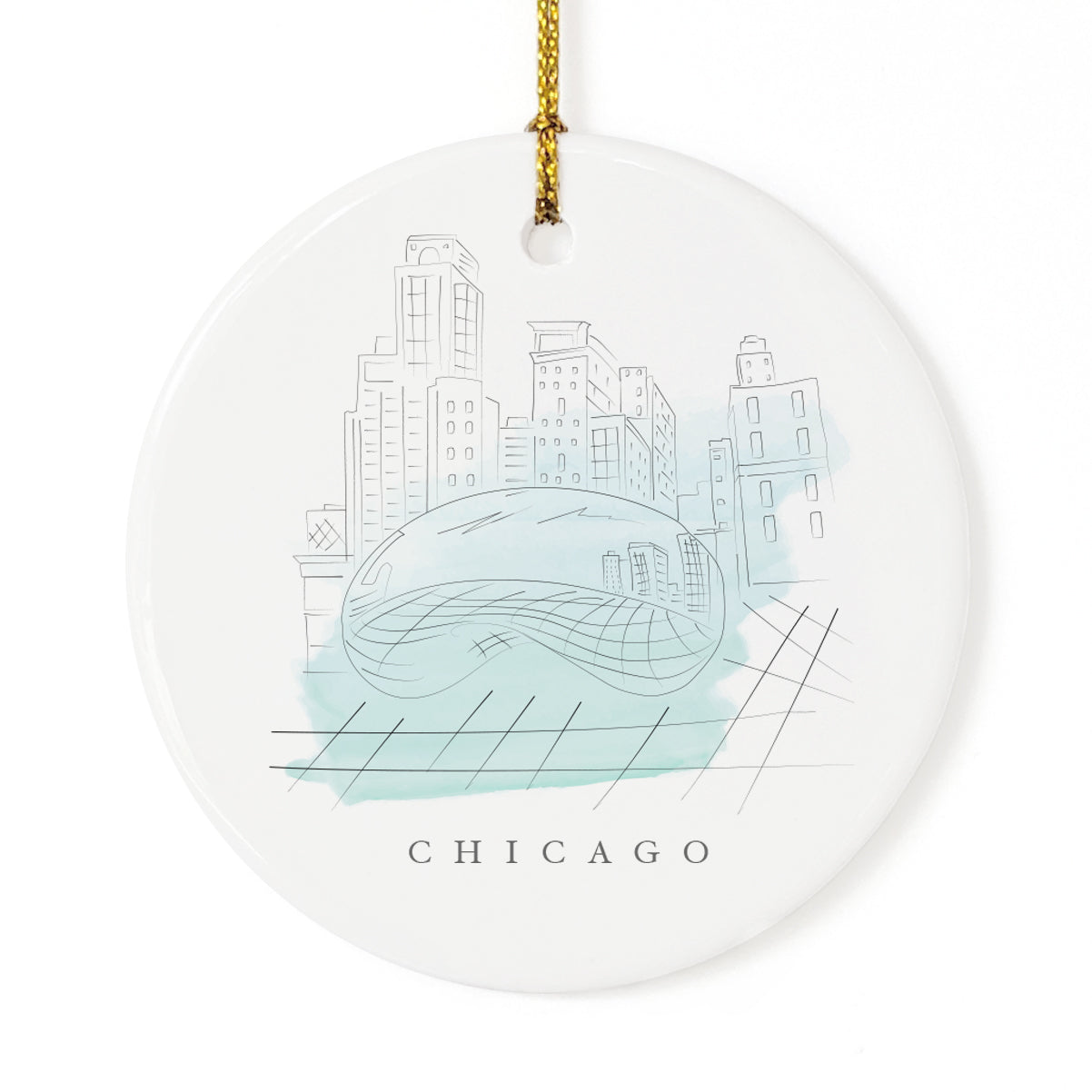 Chicago Christmas Ornament from The Cotton & Canvas Co.