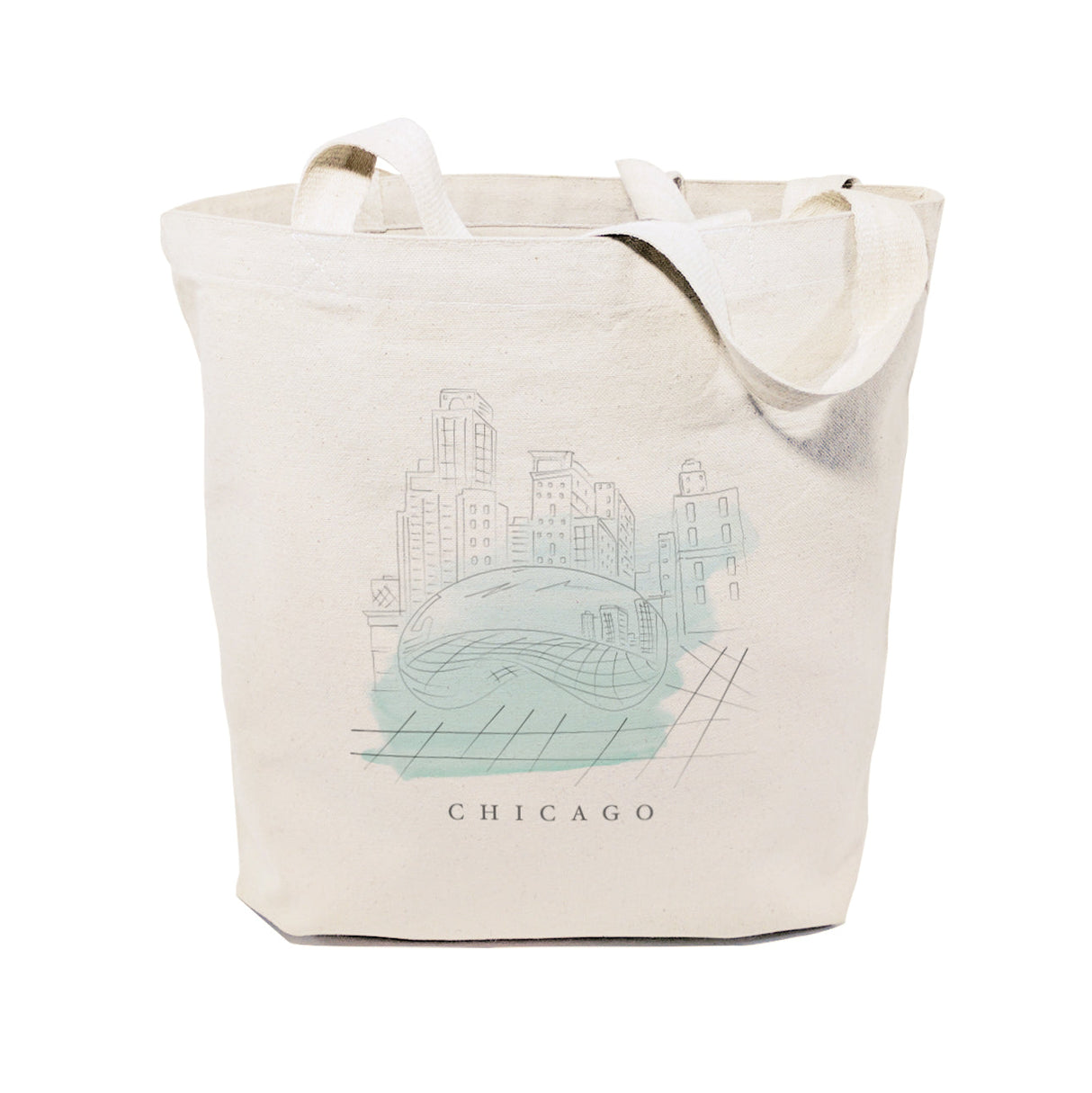 Chicago Cityscape Cotton Canvas Tote Bag from The Cotton & Canvas Co.