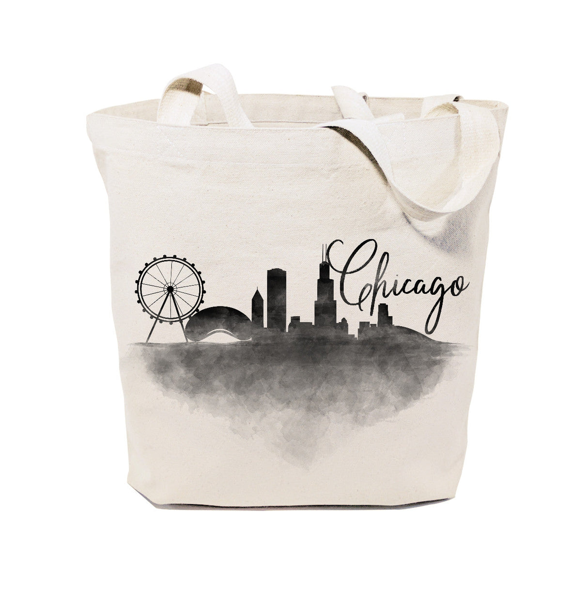 Chicago Cityscape Cotton Canvas Tote Bag from The Cotton & Canvas Co.