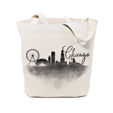 Chicago Cityscape Cotton Canvas Tote Bag from The Cotton & Canvas Co.
