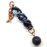 Child Abuse Prevention Awareness Beaded Gemstone stick Pendant With Lava Rock Bead Charm Necklace from Alexa Martha Designs