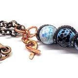 Child Abuse Prevention Awareness Beaded Gemstone stick Pendant With Lava Rock Bead Charm Necklace from Alexa Martha Designs