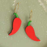 Chili Pepper Hoops from LE CHIC MIAMI
