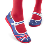 Chocolaticas® Australian Flag Women's Mary Jane Flat from Hot Chocolate Design