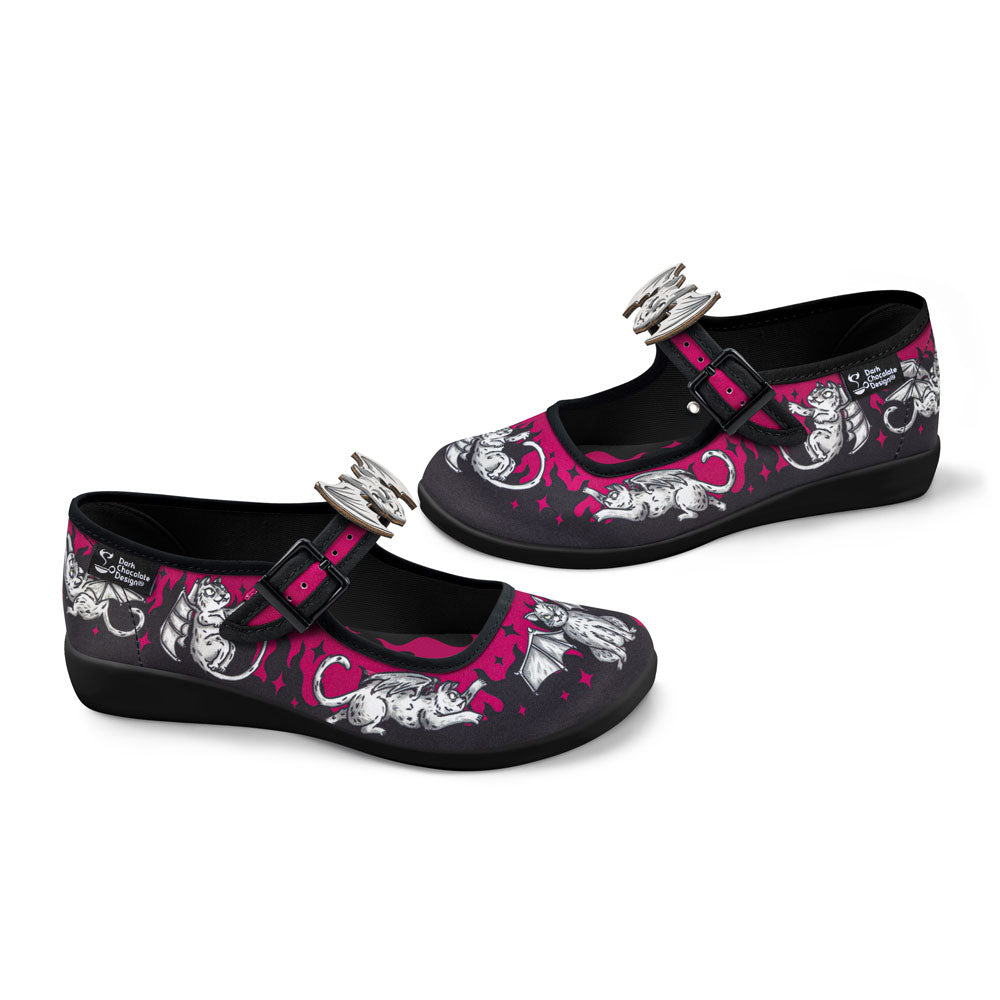 Chocolaticas® The Gargoyle Cats Women's Mary Jane Flat from Hot Chocolate Design