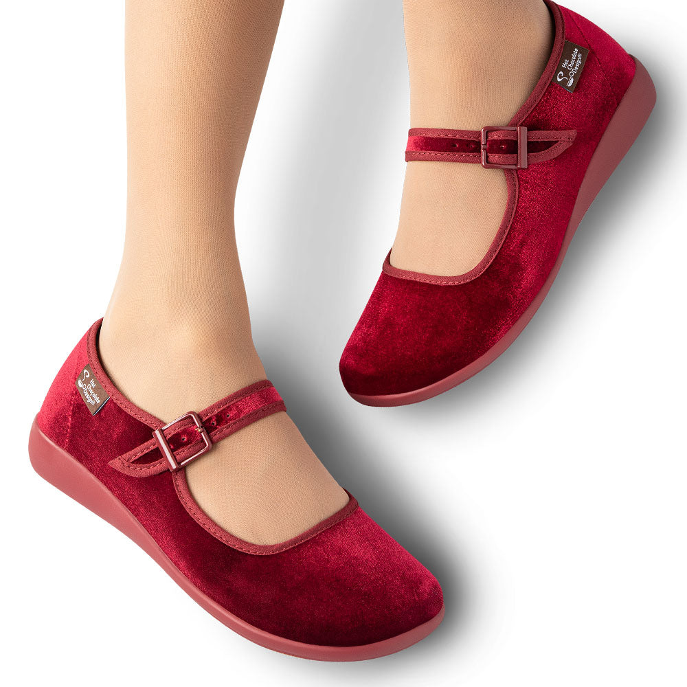 Chocolaticas® Red Wine Women's Mary Jane Flat from Hot Chocolate Design