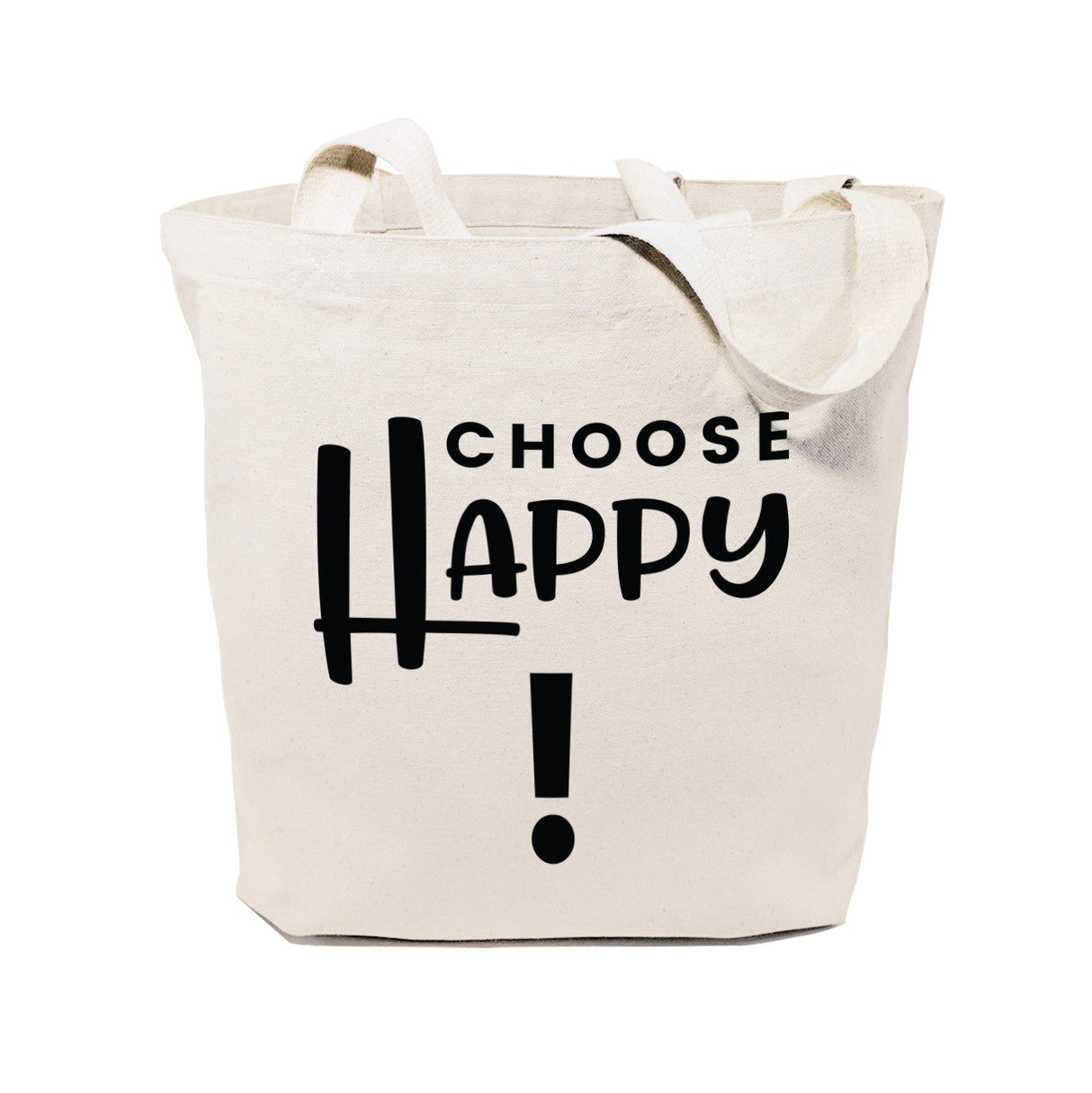 Choose Happy Cotton Canvas Tote Bag from The Cotton & Canvas Co.