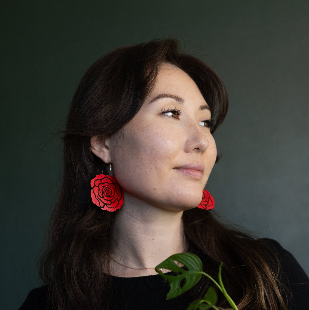 Giant Red Rose Hoops from LE CHIC MIAMI