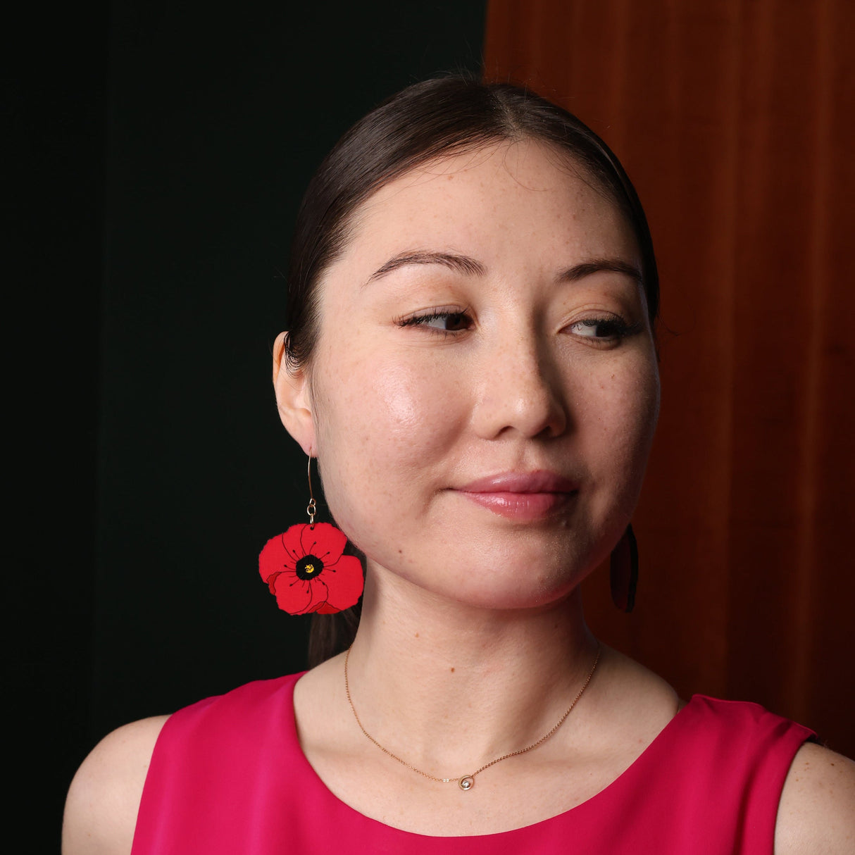 Red Poppy Earrings from LE CHIC MIAMI