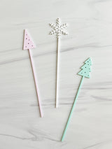 Christmas Drink Stirrers, Pack of 12 from The Cotton & Canvas Co.