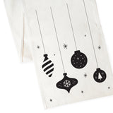 Christmas Ornaments Cotton Canvas Table Runner from The Cotton & Canvas Co.