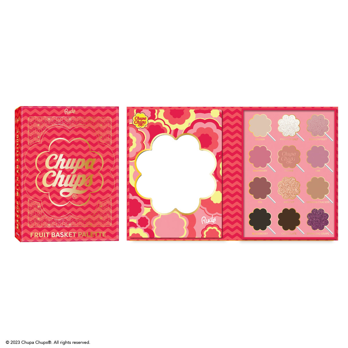 Chupa Chups Fruit Basket 12 Color Palette from Rude Cosmetics