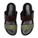 Men's Brown & Green Cinturini Sandal