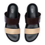 Men's Brown & Tan Cinturini Sandal From Del Toro Shoes