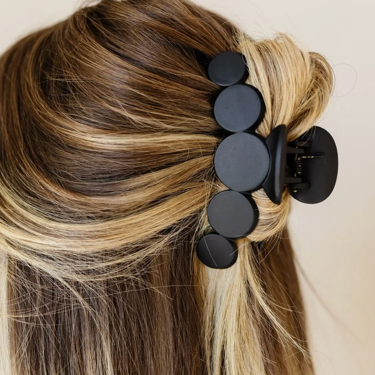 Black Circles Claw Clip from Ivy + Cloth