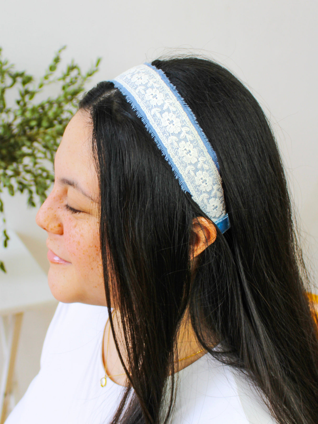 Clara Lace and Linen Headband from Ash & Rose