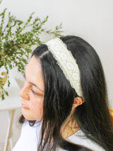 Clara Lace and Linen Headband from Ash & Rose