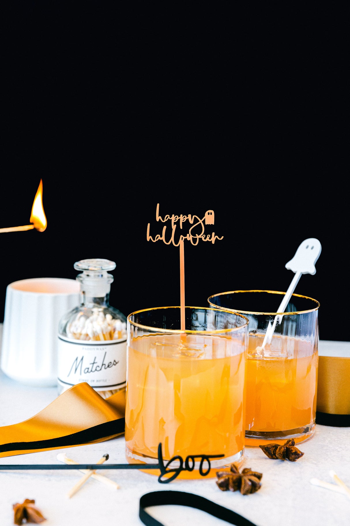 Classic Halloween Party Drink Stirrers, Set of 12 from The Cotton & Canvas Co.