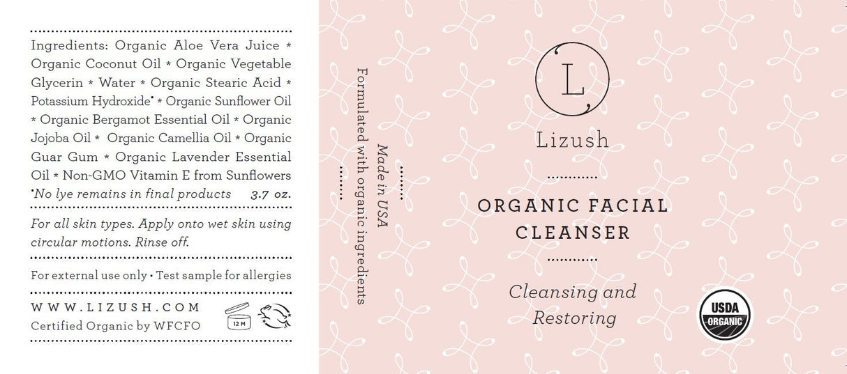 ORGANIC FACIAL CLEANSER Cleansing and Restoring from Lizush