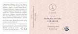 ORGANIC FACIAL CLEANSER Cleansing and Restoring from Lizush