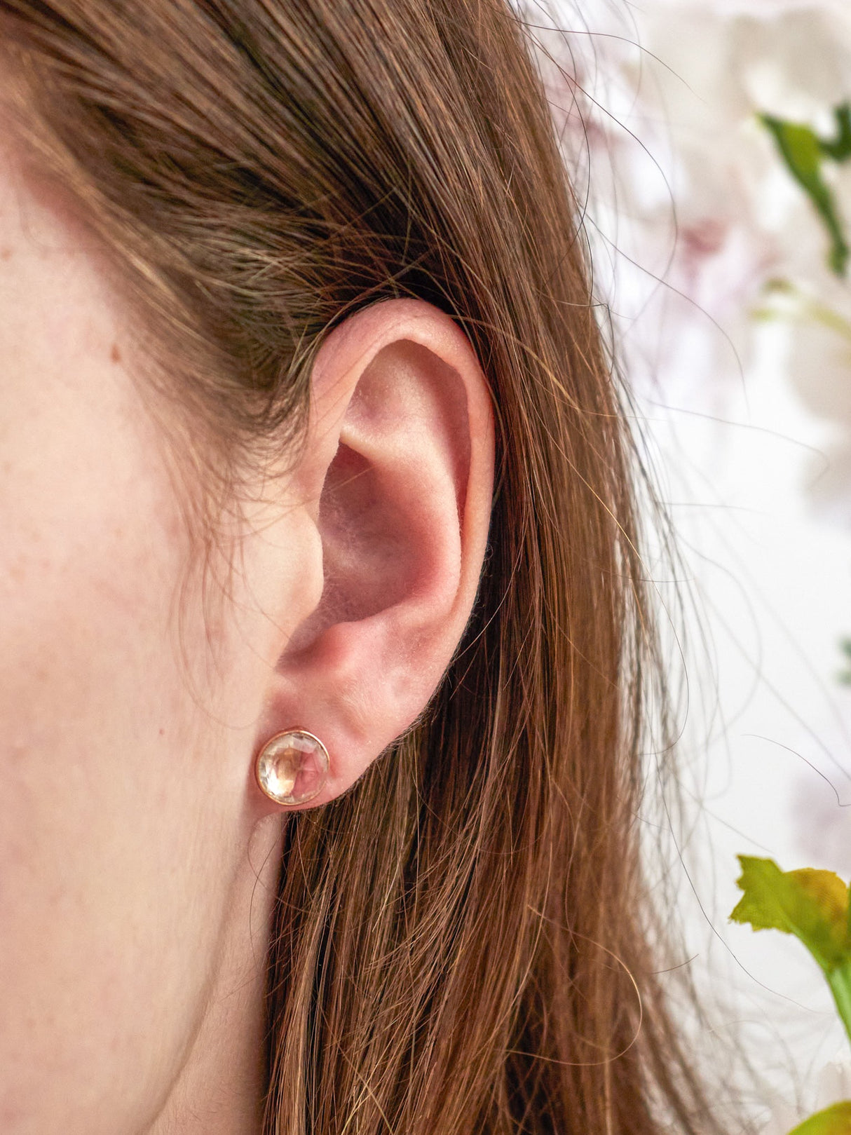 Pebble Stud Earrings - Rose Gold from Ash & Rose