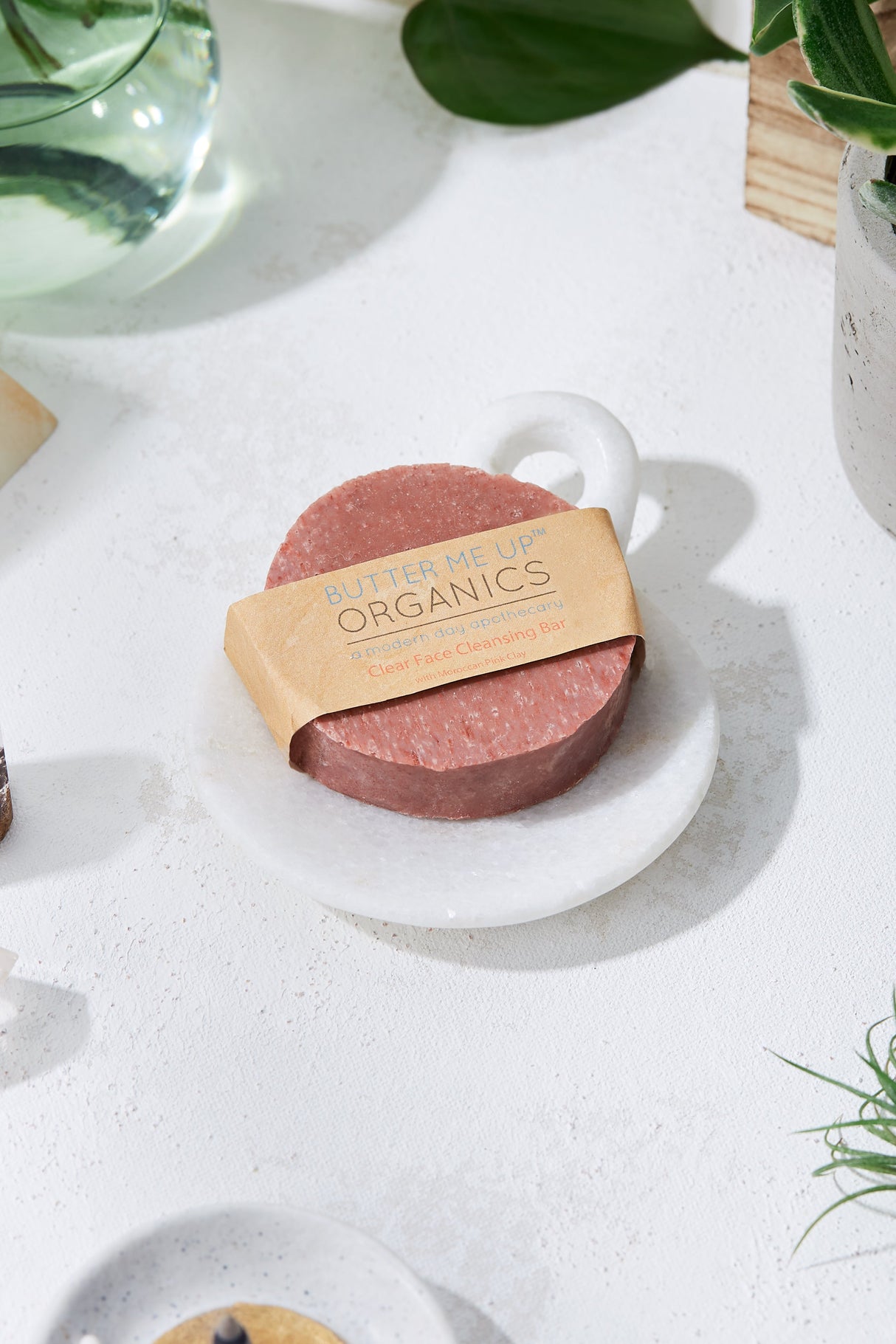 Organic Facial Bar / Organic Face Soap / Rose Clay Soap / Clay Soap Bar / Acne Face Soap / Gentle Face Wash From Butter Me Up Organics