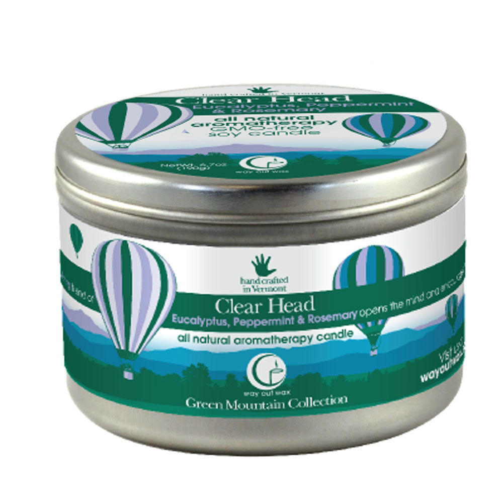Clear Head - Large Travel Tin From Way Out Wax