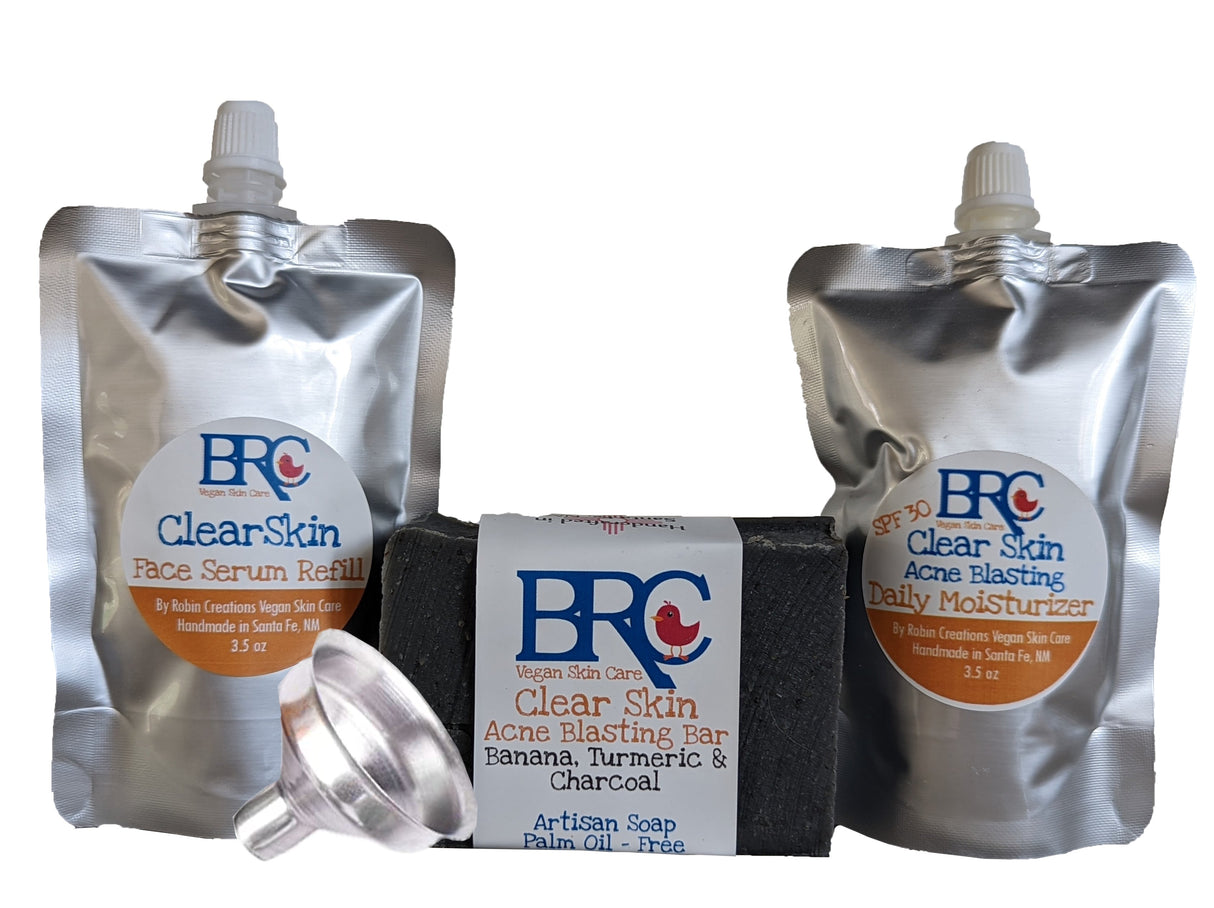 Clear Skin Essential Healing Facial Bundle with Free Healing Cleansing Bar from By Robin Creations