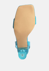 Clear Spool Heel Sandals from London Rag International