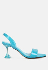 Clear Spool Heel Sandals from London Rag International