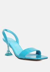 Clear Spool Heel Sandals from London Rag International