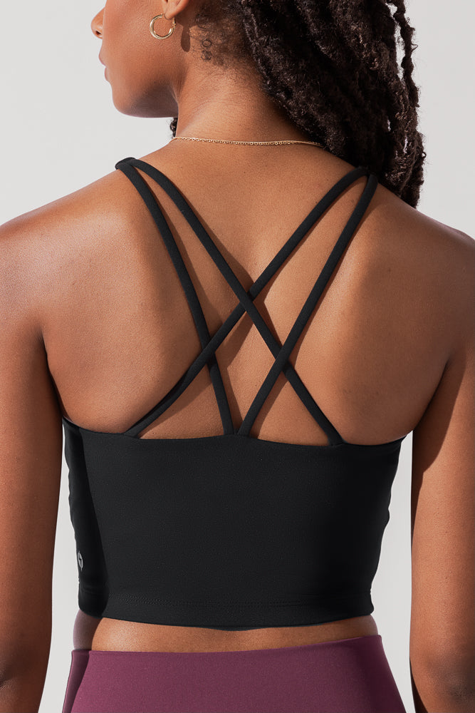 Cleo Corset Crop Bralette - Black from POPFLEX