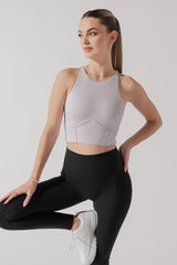 Cleo Corset Crop Bralette - Smoky Lilac from POPFLEX