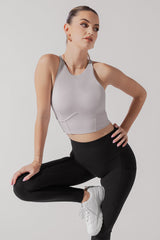 Cleo Corset Crop Bralette - Smoky Lilac from POPFLEX