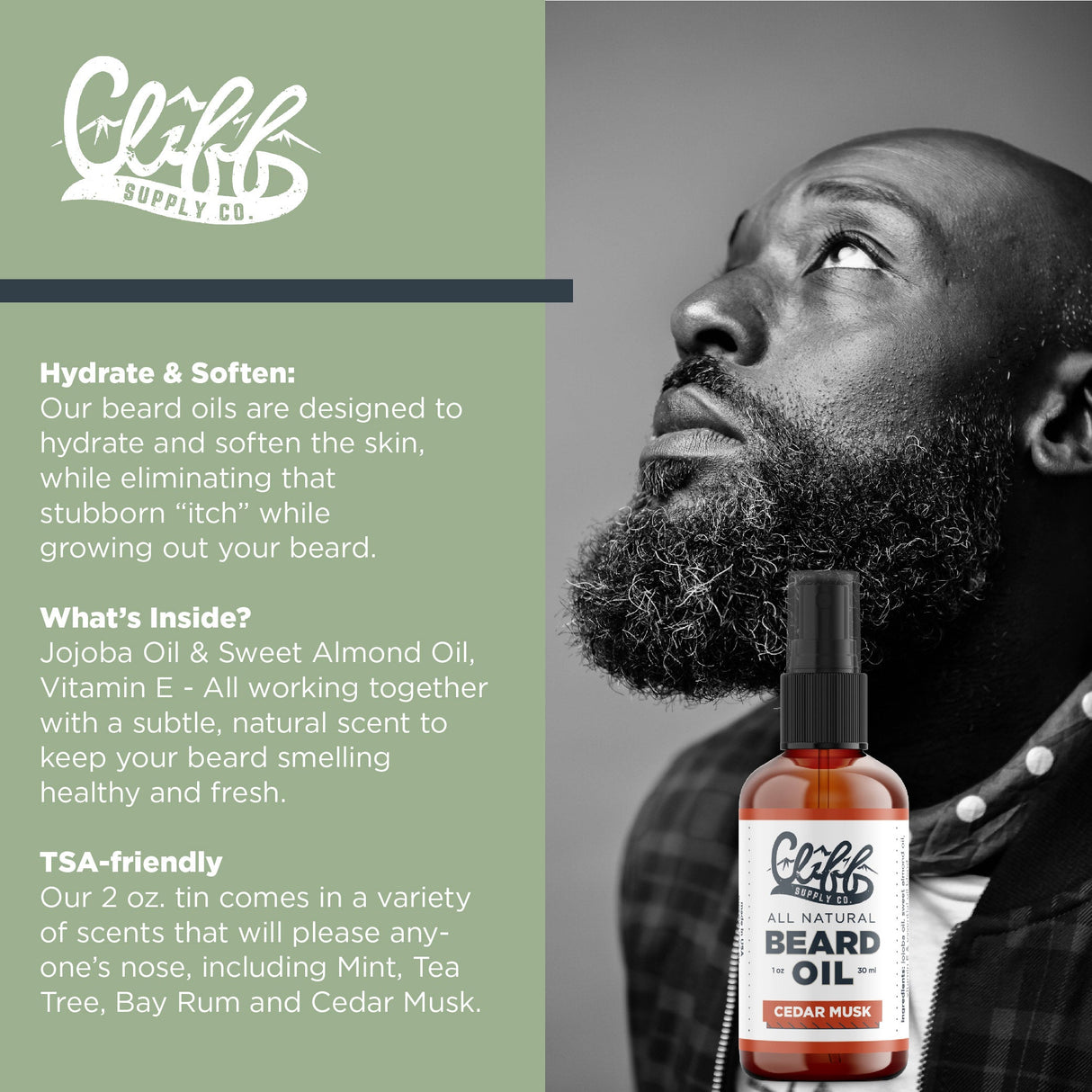 Beard Oil - Cedar Musk from Cliff Supply