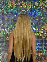 Blonde Bombshell - 22 In Luxe Synthetic 7 Pc Full Clip-In Extension Set with Tinsel from Lunautics