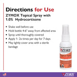 Zymox Veterinary Strength Topical Spray Hydrocortisone 1.0% for Dogs & Cats (2 oz) from HardyPaw