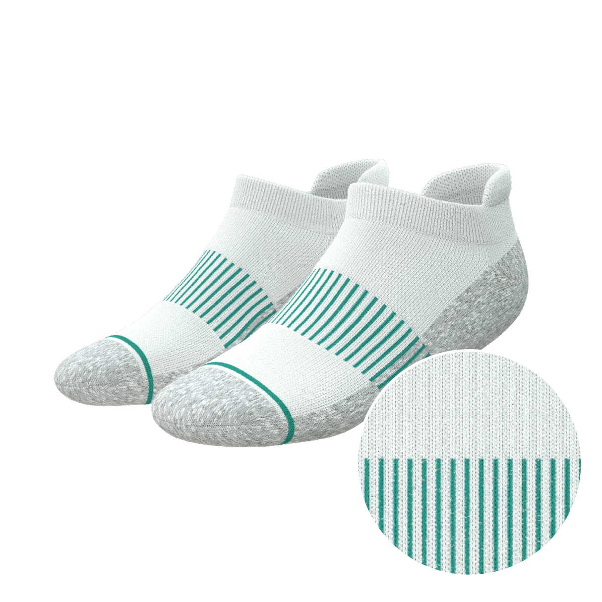 The Cloud 9 | White Stay Weird Heel Hammock™ Ankle Socks from Shinesty