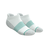 The Cloud 9 | White Stay Weird Heel Hammock™ Ankle Socks from Shinesty