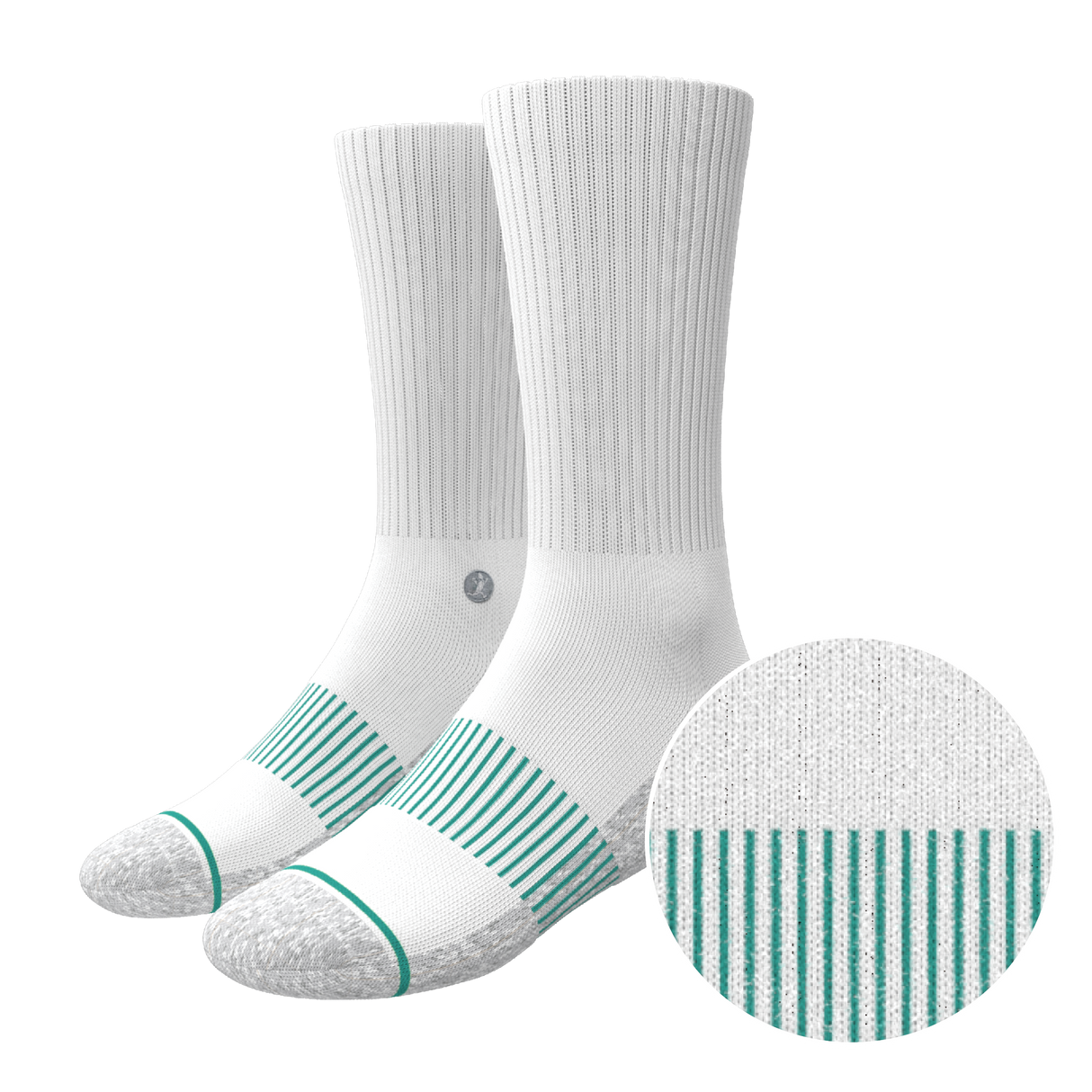 The Cloud 9 | White Stay Weird Heel Hammock™ Crew Socks from Shinesty