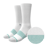 The Cloud 9 | White Stay Weird Heel Hammock™ Crew Socks from Shinesty