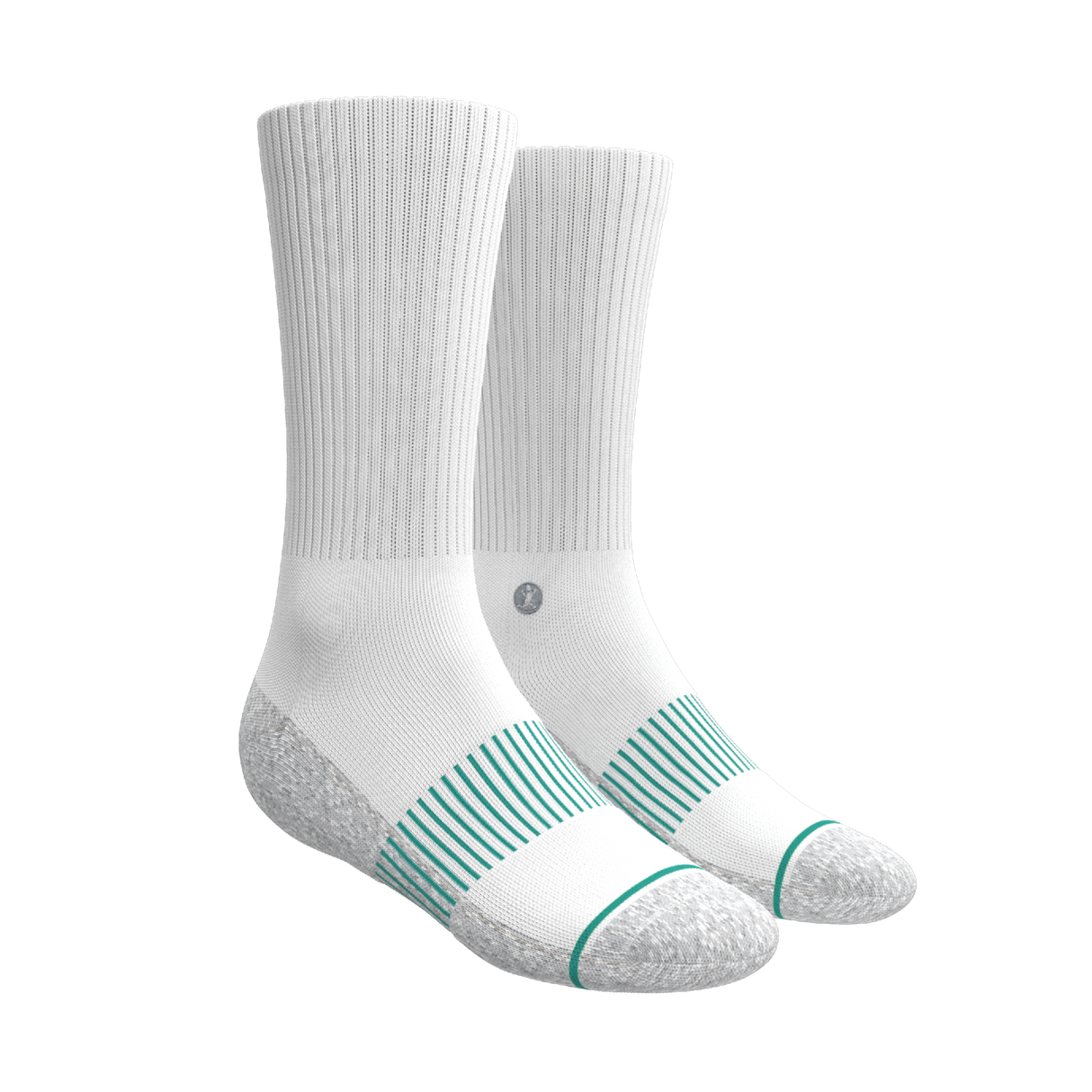 The Cloud 9 | White Stay Weird Heel Hammock™ Crew Socks from Shinesty