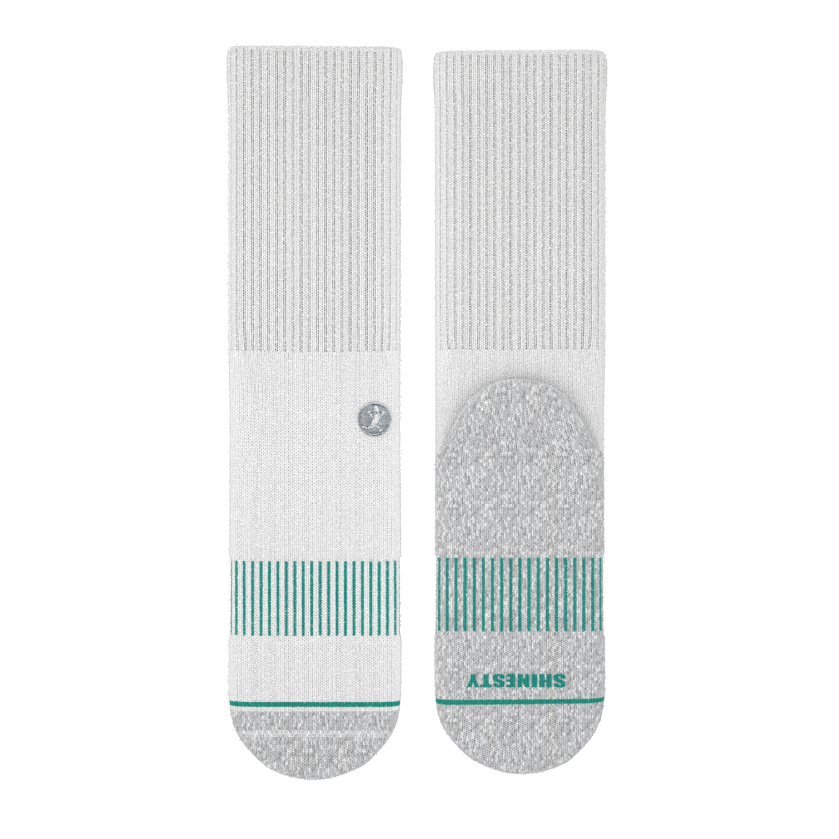 The Cloud 9 | White Stay Weird Heel Hammock™ Crew Socks from Shinesty