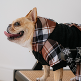 Frenchie Dog Hoodie - Cocoa Plaid from Frenchie Bulldog